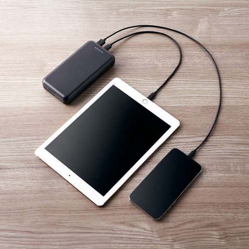 20000mAh モバイルバッテリ-(超高速充電)【EA758YK-606】