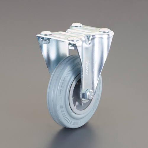 200mm キャスター(固定金具/ゴムタイヤ)【EA986CJ-200】