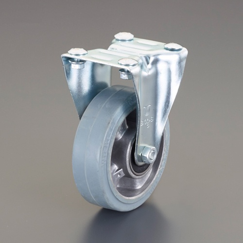 200mm キャスター(固定金具/弾性タイヤ)【EA986CM-200】