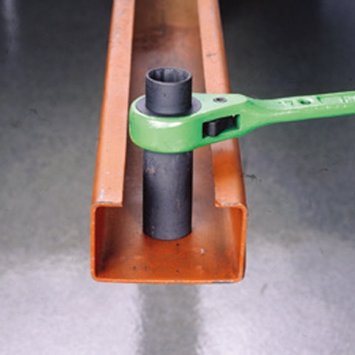 21x27mm/355mm 両口ラチェットレンチ(片ロング/シノ付)【EA602AV-12】