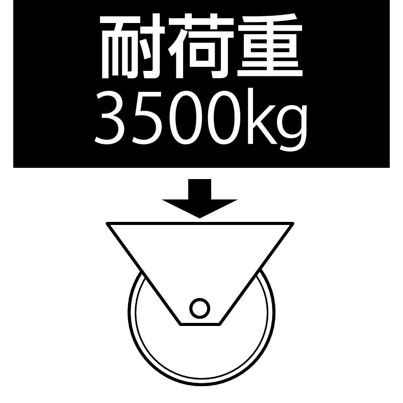 250mm キャスター(スティール車輪・レール用)【EA986NV-250】