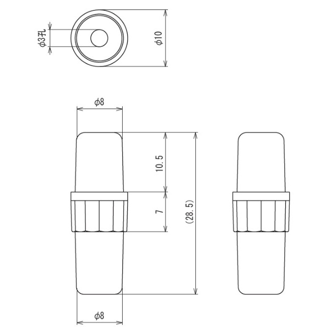 250V/ 3A[5.2x20mm] ヒューズホルダー(中継型)【EA940DL-109】
