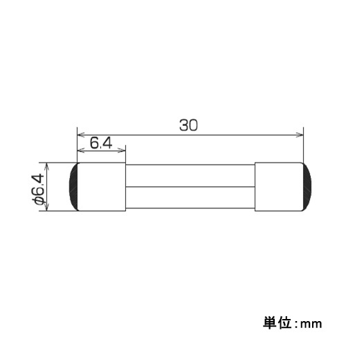 250Vx 30A/φ6.4mm 管ヒューズ(10本)【EA758ZZ-130】