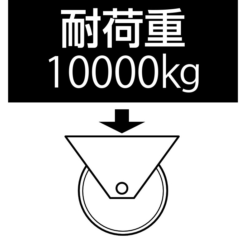 250x 65mm 車輪(ボールベアリング・ソリッドスティール製)【EA986SC-250】