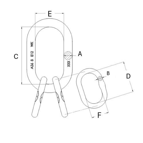 26.5ton/51x350mm マスターリンク【EA987FF-67】