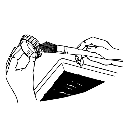 280mm パーツクリーニンブブラシ(ポリプロピレン)【EA109AZ-21】