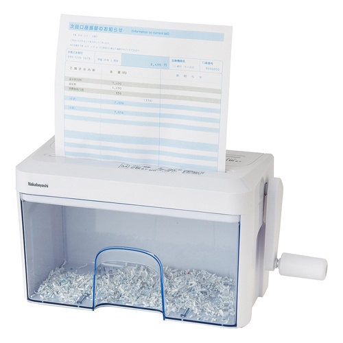 290x133x178mm/ 3.9L 3WAYハンドシュレッダー【EA763ZD-5】