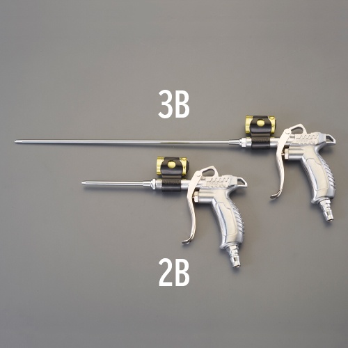 3.0穴x100mm エアーブローガン(LEDライト付)【EA123BK-2B】