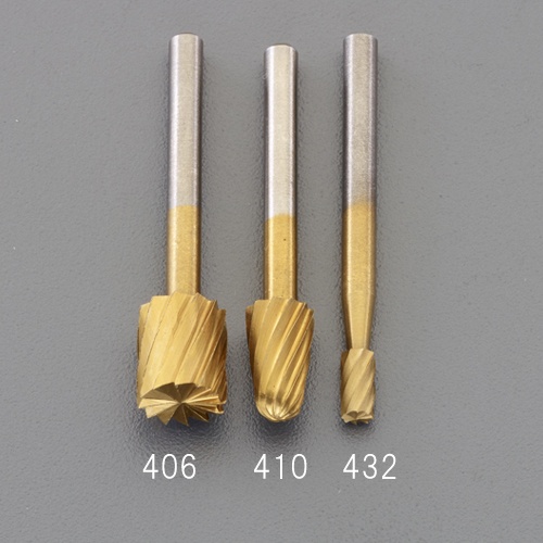 3.2x 6.4mm/3.2mm軸 [TiNコート]ロータリーカッター【EA818E-432】