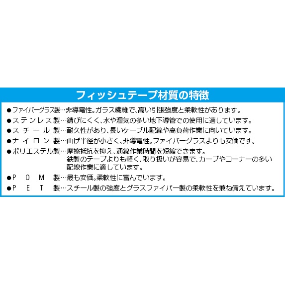 3.2x1.5mmx73m フィッシュテープ(スチ-ル製)【EA597GS-61A】