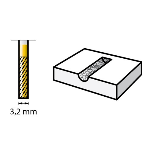 3.2x14.3mm/3.2mm軸 [TiNコート]超硬カッター【EA818E-61B】