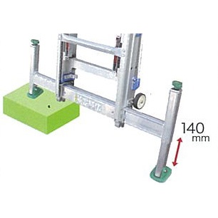3.34-8.08m 三連はしご(アルミ製・アウトリガー付)【EA902NC-18】