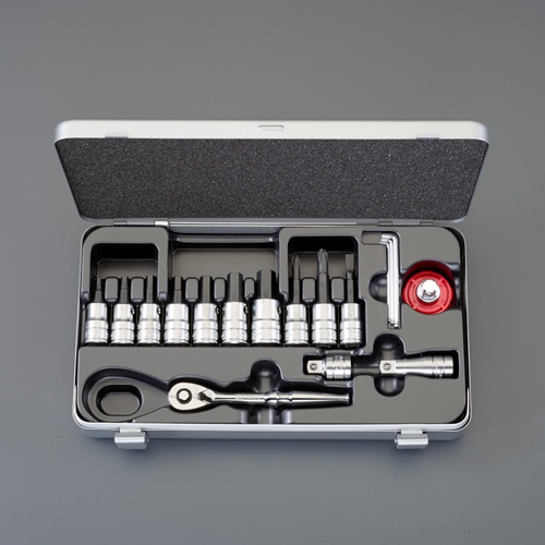 3/8インチDR [HEX]ショートビットソケットセット【EA618P-71】