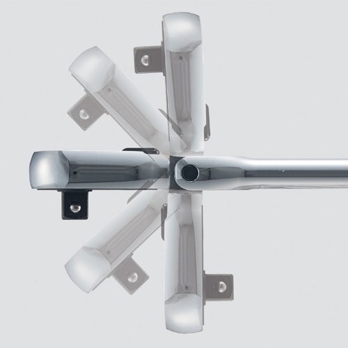 3/8インチDRx180mm ラチェットハンドル(首振り・ロッキング)【EA618PA-28】