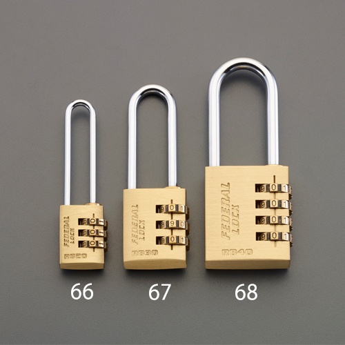 30mm ダイヤル錠(真鍮製/吊長)【EA983S-67】