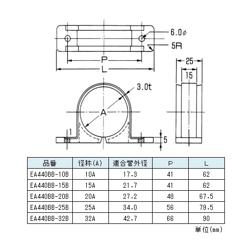 32A PPサドル(10個)【EA440BB-32B】