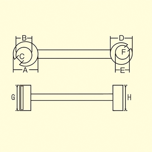 330mm 丁番調整工具(グリップ付)【EA951CY-104】