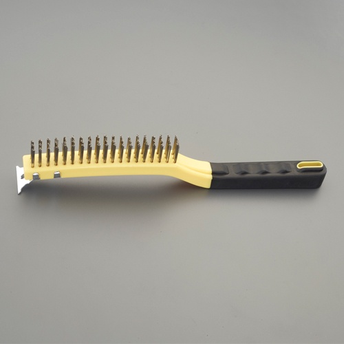 342mm ワイヤーブラシ(ソフトグリップ/ステンレス・3列)【EA109BA-92】