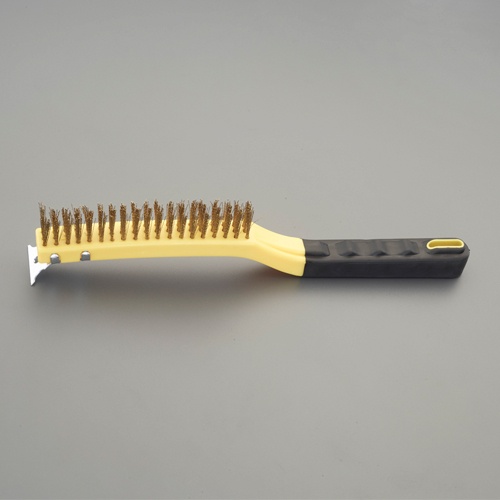 342mm ワイヤーブラシ(ソフトグリップ/真鍮・3列)【EA109BA-93】