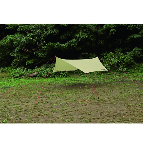 3500x2800x1800mm ヘキサタープ(防水/カーキ)【EA915-145】