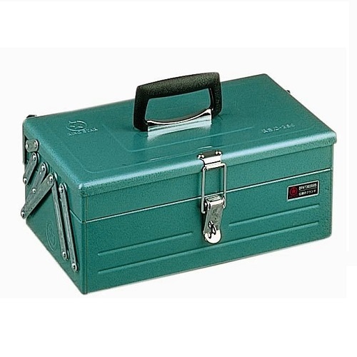 350x200x150mm 工具箱(スチール製/グリーン)【EA504A-36】