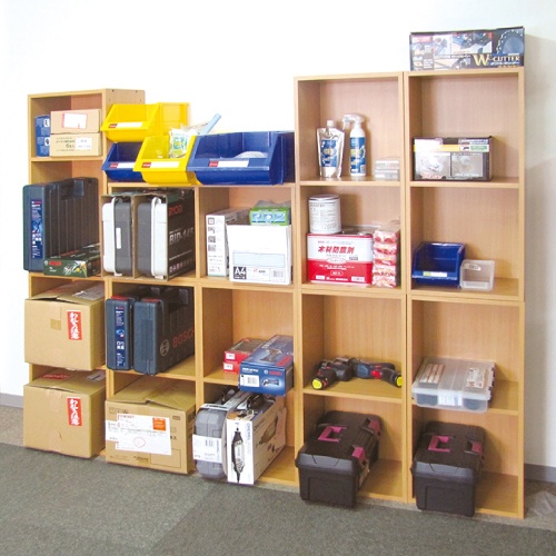 370x300x740mm 木製収納棚(連結式/3個)【EA954EF-3】