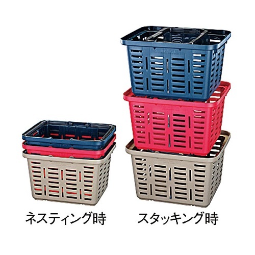 370x320x245mm/15L バスケット(赤/4個)【EA505AS-7A】