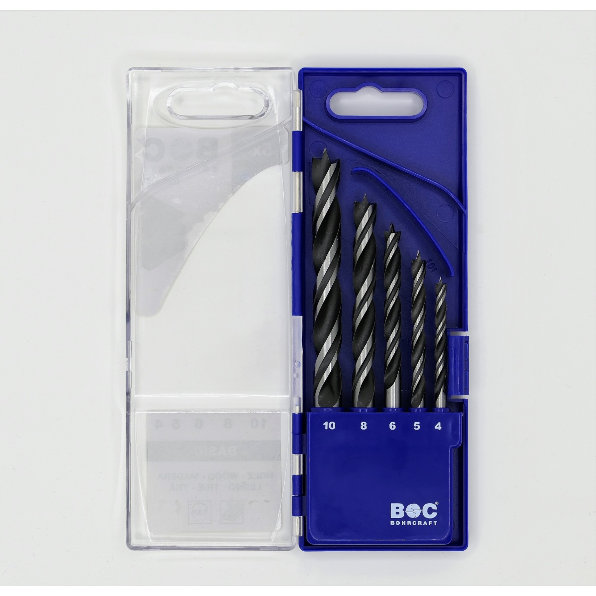 4.0-10.0mm/5本組 木工用ドリル【EA824LK-305】