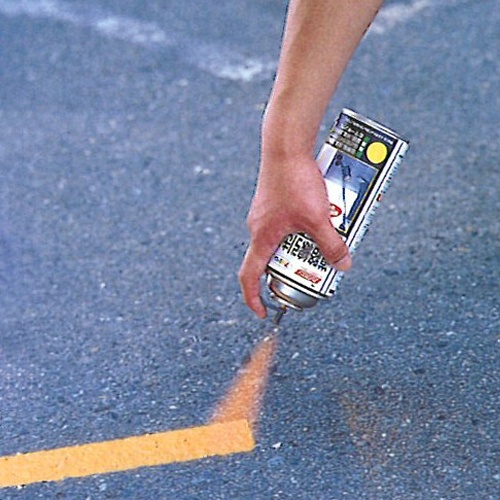 400ml 道路線引スプレー(黄・5cm幅/6本)【EA942CA-9BA】