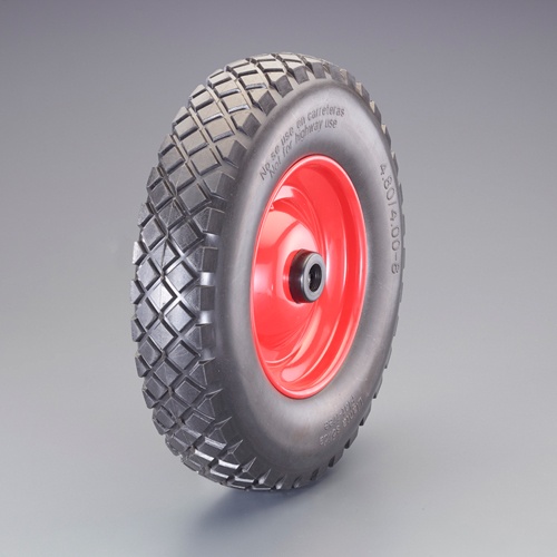 400x100mm ポリウレタンタイヤ(スチールホイール)【EA986CW-65】