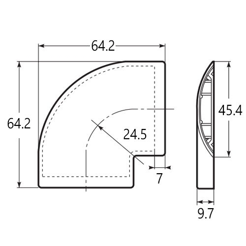 40mm ワゴンモールコーナー(薄形/ベージュ)【EA947HM-332F】