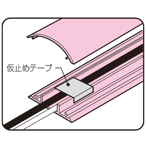 40mmx2m ワゴンモール(薄形/ベージュ)【EA947HM-332】
