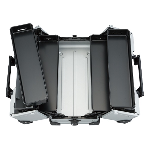 440x233x230mm 両開き工具箱(レッド)【EA504AD-3】