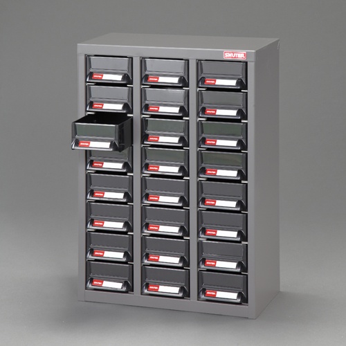 444x222x642mm/3列 8段 パーツキャビネット【EA957F-13】