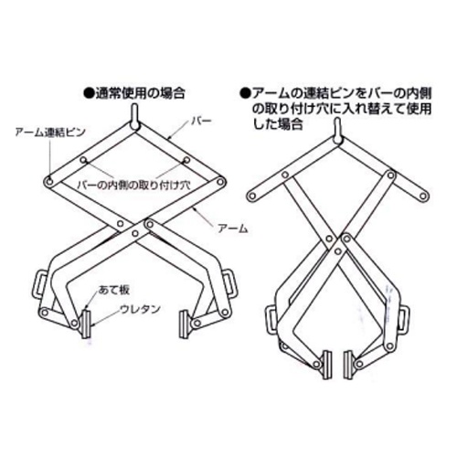 450kg/0-750mm 石材用クランプ【EA984EB-6】
