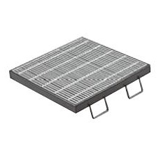 450角集水枡用グレーチング(2t車/ノンスリップ/細目)【EA951TF-25】