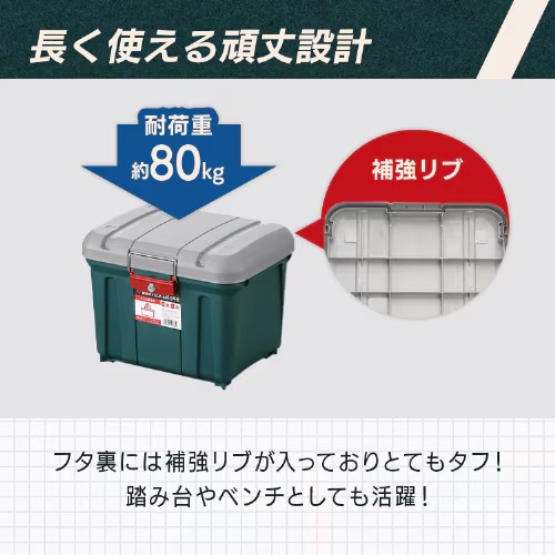 455x361x351mm 収納ケース(チャコールグレー)【EA505-11A】