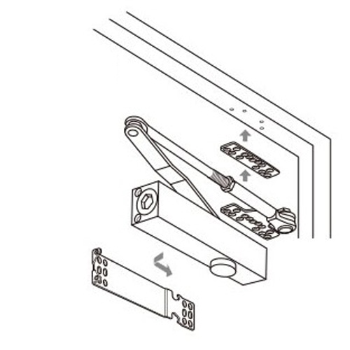 45kg以下 ドアクローザー(パラレル型)【EA951LD-71】