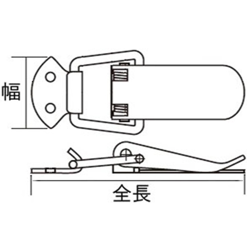 45x22.3mm パッチン(2個)【EA951BR-11B】