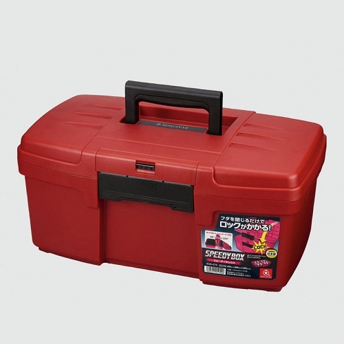 475x280x220mm 工具箱(中皿付/赤/ワンバックル)【EA505K-475B】