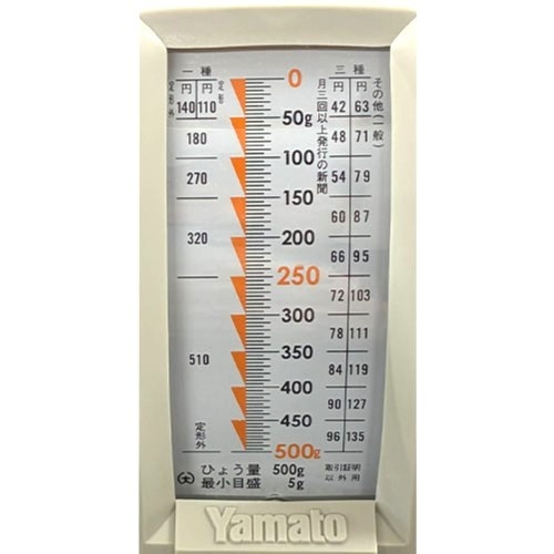 500g(目盛り5g) レタースケール【EA715A-500A】