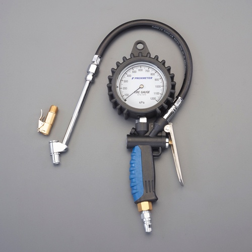 50-1200kpa タイヤチャック＆ゲージ(ダブルチャック)【EA123CJ-3】