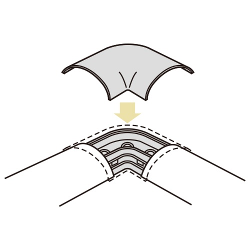 50mm ワゴンモールコーナー(薄形/グレー)【EA947HM-323F】