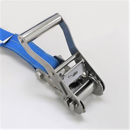 50mmx10.0m/764kg ベルト荷締機(両端アイ/SUS)【EA982SD-30A】