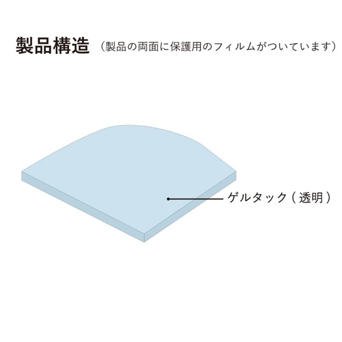 50x 50x5.0mm 転倒防止粘着シート(4枚)【EA979D-245A】