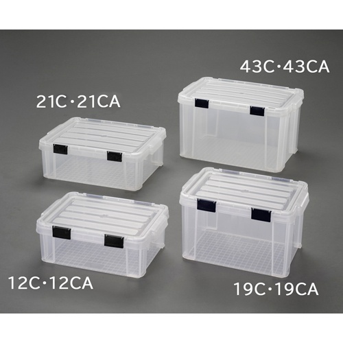 525x381x187mm 収納ケース(バックル付/クリアー)【EA506LA-21C】