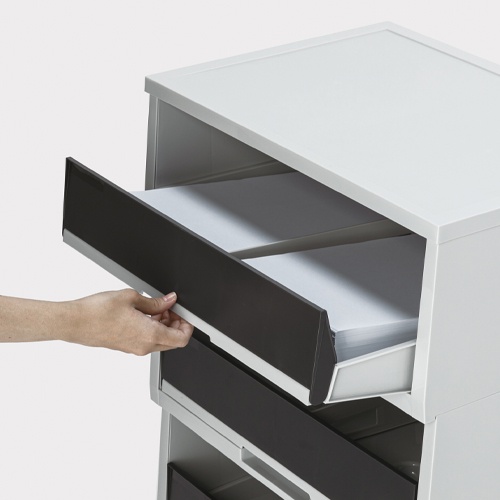 562x383x 700mm 紙分別回収ボックス(3段)【EA995C-71】