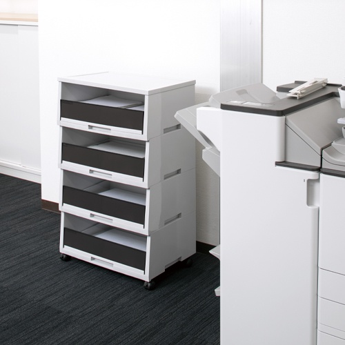 562x383x 914mm 紙分別回収ボックス(4段)【EA995C-72】