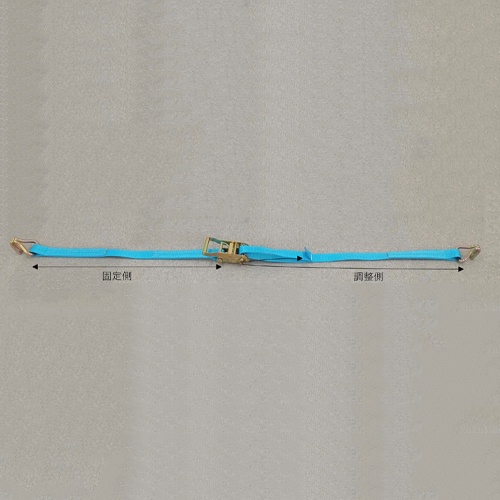 58mmx10m/2t ベルト荷締機(ラチェット式/両端フック)【EA982AC-79】