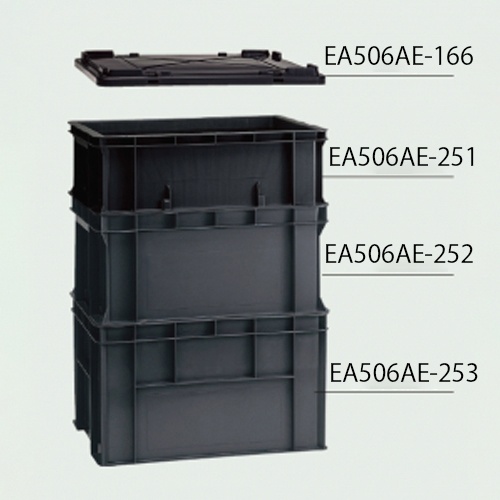594x456x354mm/76.3L ハイテクコンテナ/ESD【EA506AE-253】